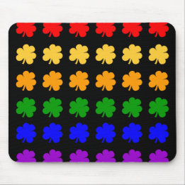 Shamrocks Rainbow Mouse Pad