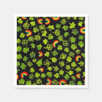 Shamrocks Rainbows Watercolor Ireland ST PATRICKS 