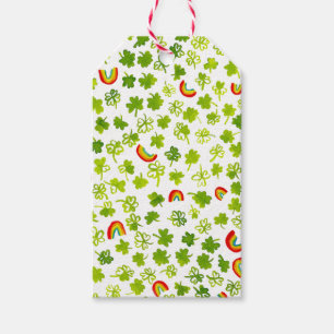 Shamrocks Rainbows Watercolor ST PATRICKS DAY Gift Tags