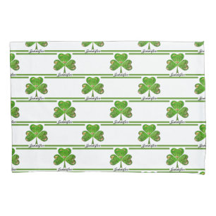 Shamrocks Repeat Pillow Case