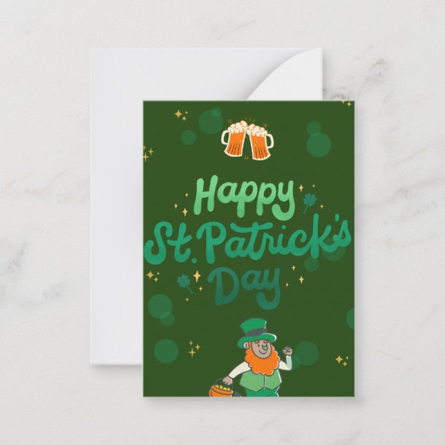 "Shamrocks & Shenanigans: A St. Patrick's Day  Card (Front)