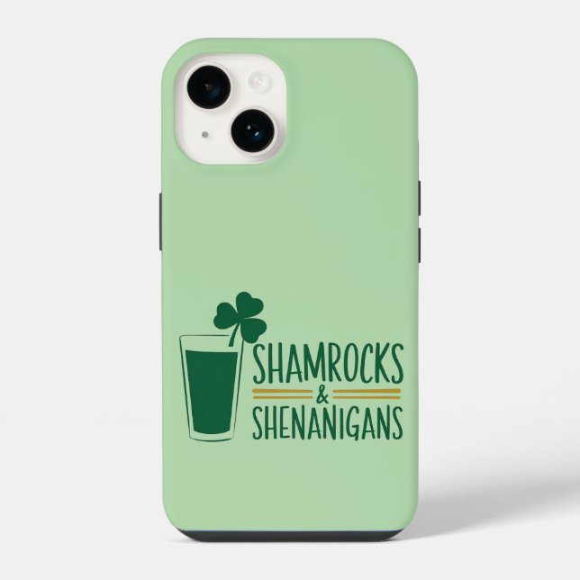 Shamrocks & Shenanigans: St. Patrick's Day Design  iPhone Case (Back)