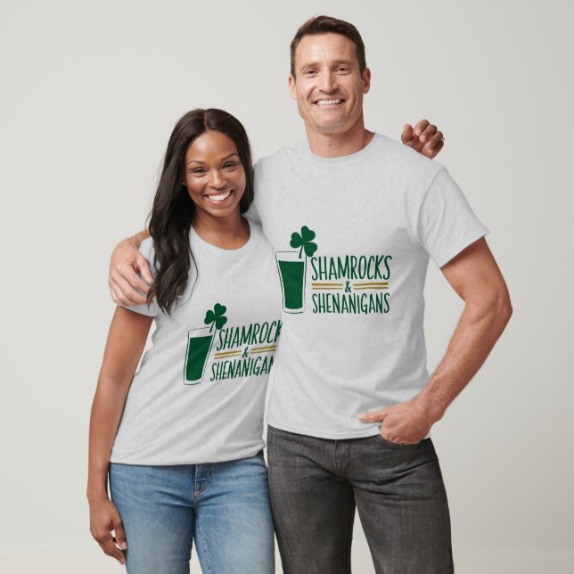 Shamrocks & Shenanigans: St. Patrick's Day Design  T-Shirt (Unisex)