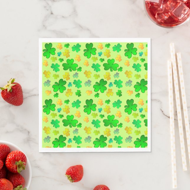 Shamrocks St. Patrick's Day Paper Napkins (Insitu)