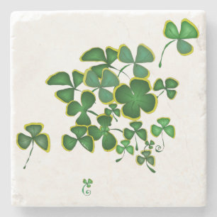 Shamrocks Stone Coaster