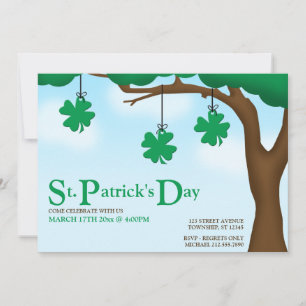 Shamrocks suspendus - Invitations de la Saint Patr