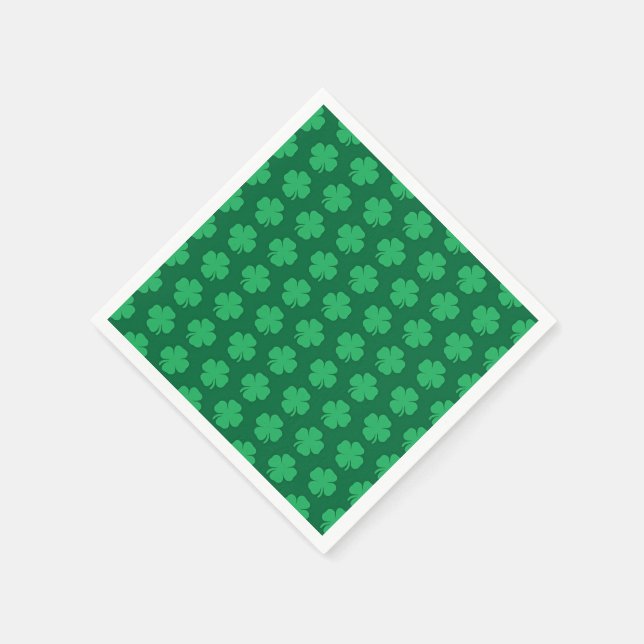 Shamrocks, symbol of St. Patrick's Day, Napkin (Corner)