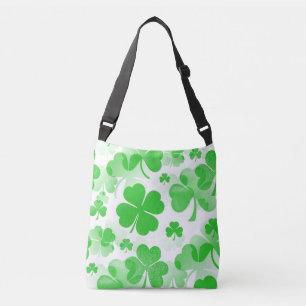 Shamrocks Tattoo seamless pattern + your ideas Crossbody Bag