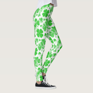 Shamrocks Tattoo seamless pattern + your ideas Leggings