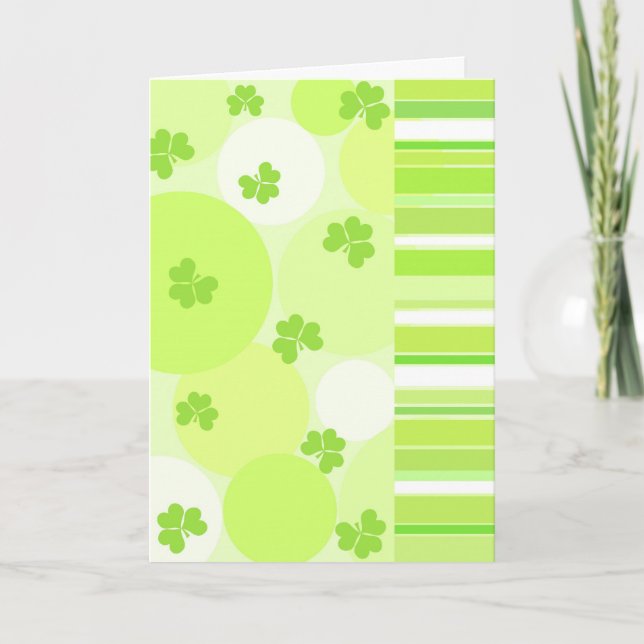 Shamrocks verts - Carte (Devant)