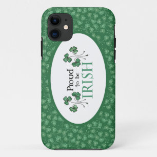Shamrocks verts Fier d'être Coque irlandais iPhone