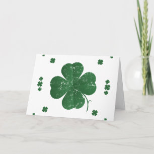Shamrocks - vintage style card