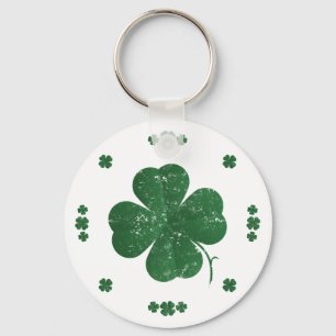 Shamrocks - vintage style keychain