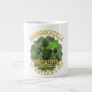 Shamrockzilla Peacekeeper: St. Patrick’s Day Kaiju Large Coffee Mug