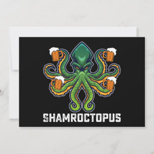 Shamroctopus Octopus Lover St Patrick's Day Invitation