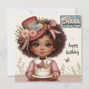  SHANA ~ Birthday Card ~ Pink ~