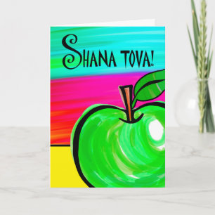 Shana Tova ! Carte de Rosh Hashanah, Apple vert