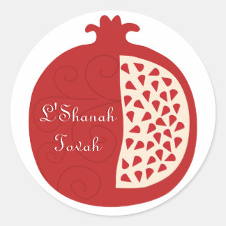 Shanah Tovah Rosh Hashanah Jewish New Year Classic Round Sticker