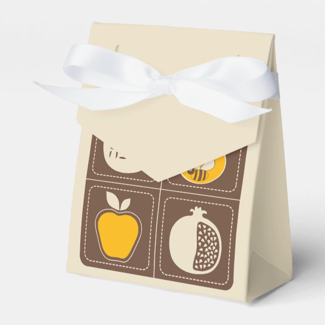 Shanah Tovah Rosh Hashanah Jewish New Year Favor Box (Front Side)
