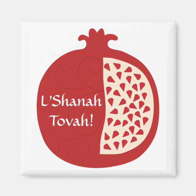Shanah Tovah Rosh Hashanah Jewish New Year Magnet (Front)
