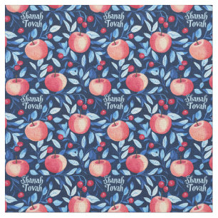 Shanah Tovah with apples Fabric