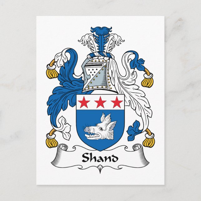 Shand Family Crest Postcard (Front)