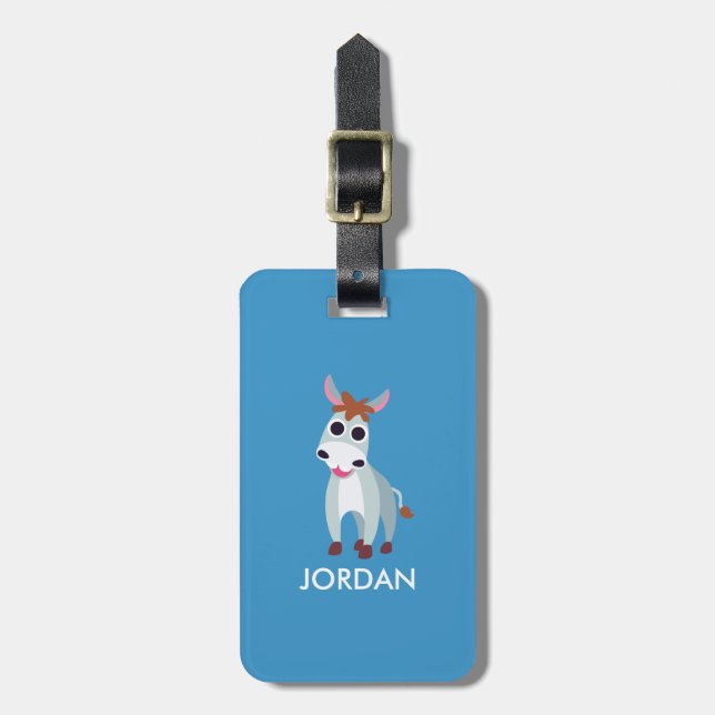 Shane the Donkey Luggage Tag (Front Vertical)