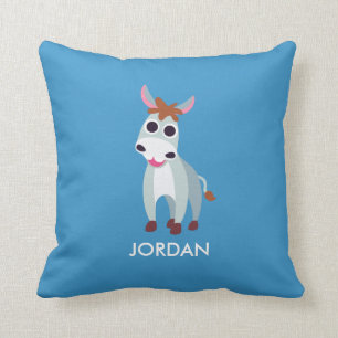 Shane the Donkey Throw Pillow