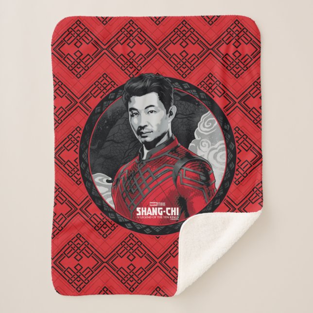 Shang-Chi Circular Portrait Sherpa Blanket (Front)