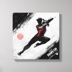 Shang-Chi Kick Illustration Canvas Print