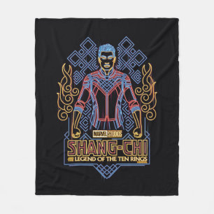 Shang-Chi Neon Light Graphic Fleece Blanket