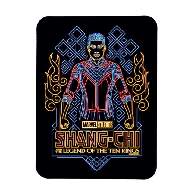 Shang-Chi Neon Light Graphic Magnet (Vertical)