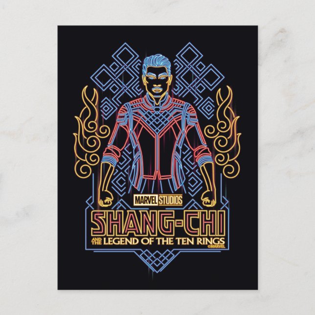 Shang-Chi Neon Light Graphic Postcard (Front)