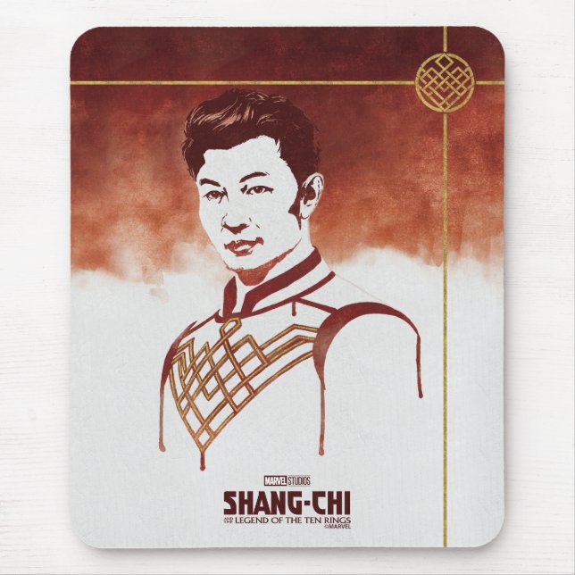 Shang-Chi Watercolor Portrait Mouse Pad (Front)