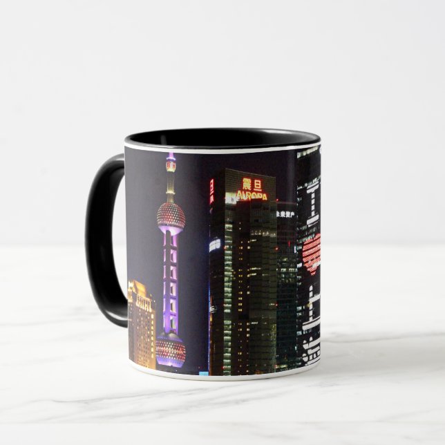 Shanghai at Night Mug (Front Left)