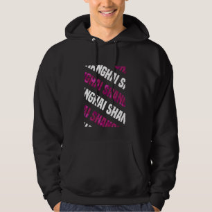 Shanghai Camo Pattern Pink Camouflage Hoodie