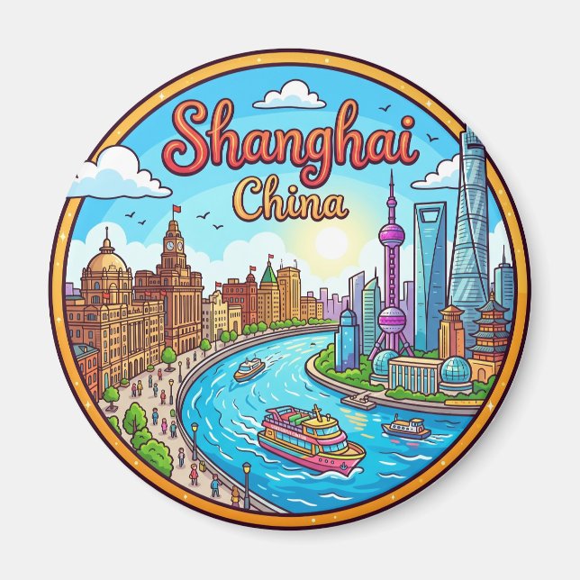 Shanghai, China China Magnet (Front)