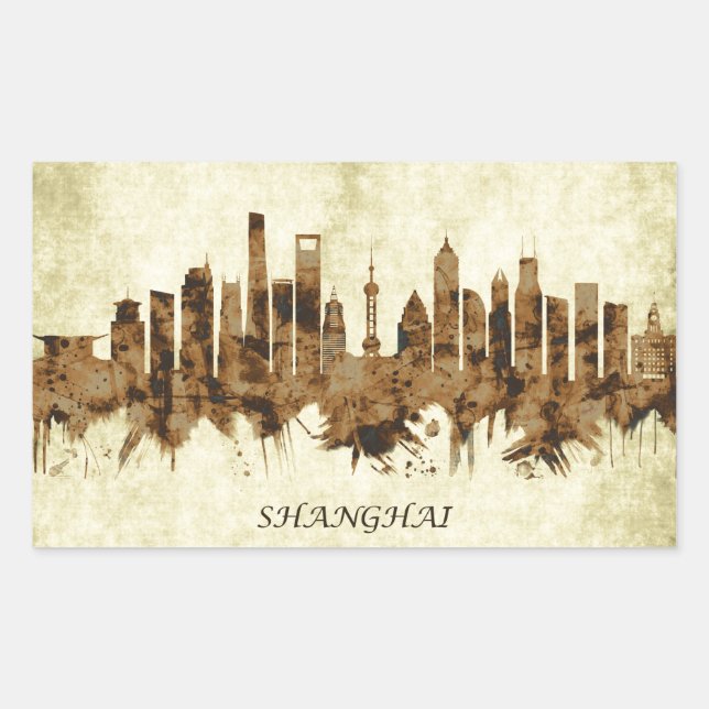 Shanghai China Cityscape Sticker (Front)