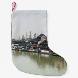 Shanghai, China, Mar 30, 2017, Wooden historic bui Small Christmas Stocking