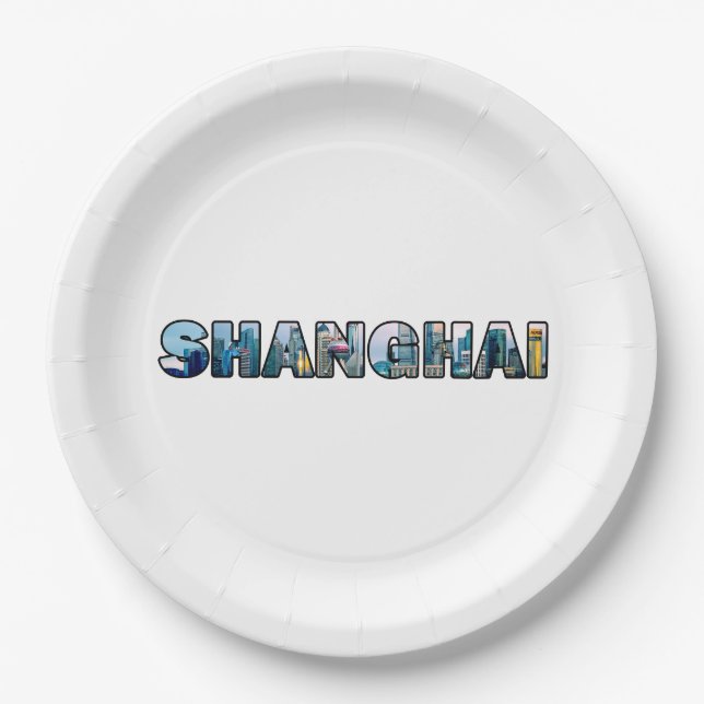 Shanghai China Paper Plate (Front)