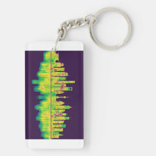 Shanghai China Skyline Keychain