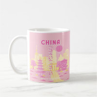 Shanghai China Travel Pink Poster