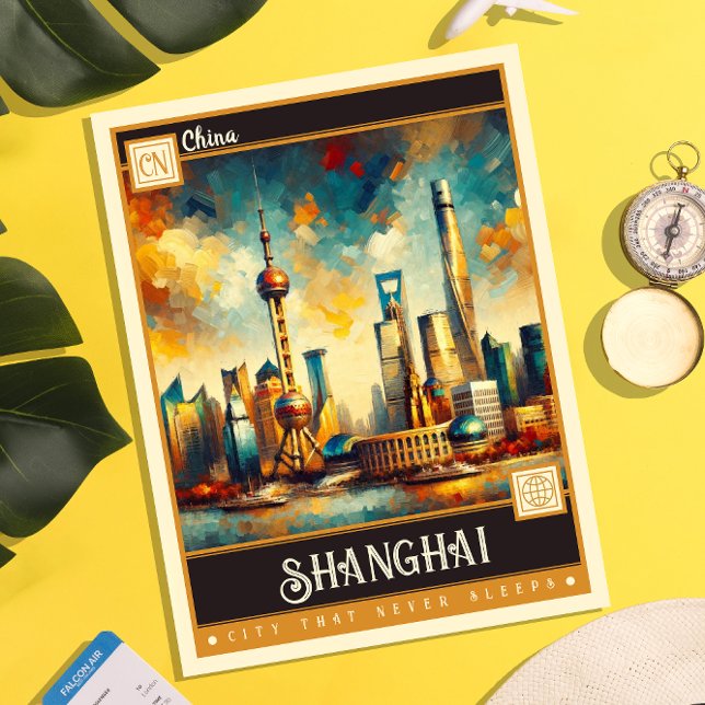 Shanghai, China | Vintage Painting Postcard (Creator Uploaded)