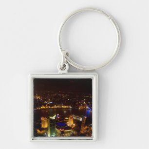 Shanghai China wonderful skyline with modern Keychain