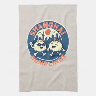 Shanghai Dumplings Cute Fun Design Kitchen Towel