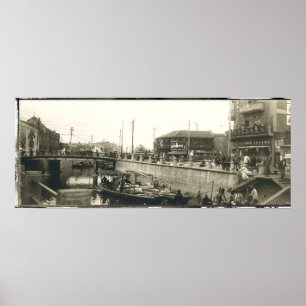 Shanghai Harbour Panorama Print Circa 1928