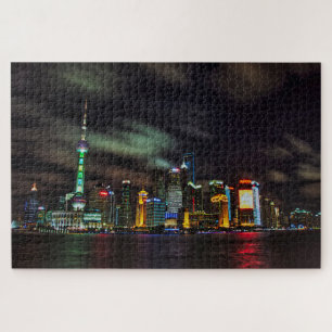 Shanghai Night Skyline Jigsaw Puzzle