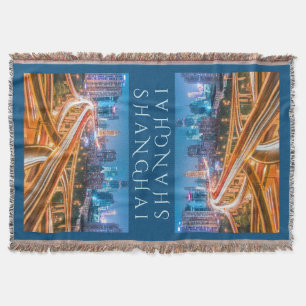 Shanghai Overpass 2 throw blanket