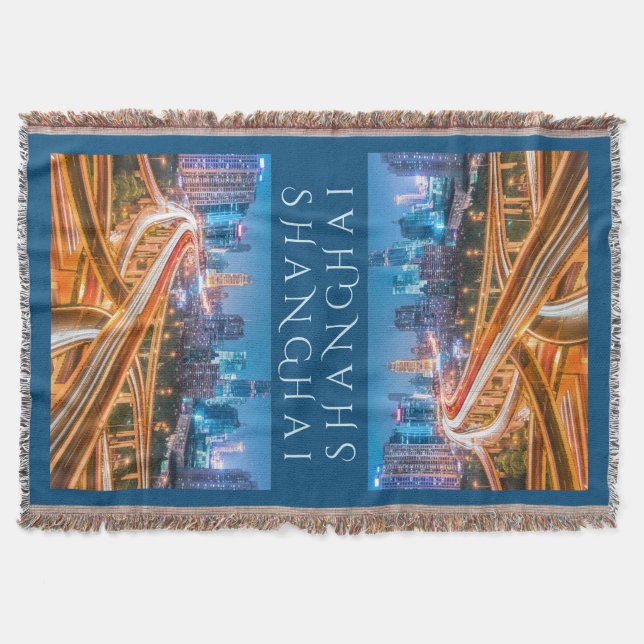 Shanghai Overpass 2 throw blanket (Front)