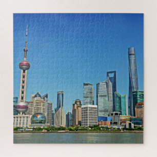 Shanghai Skyline from the Bund - 20x20 - 676 pcs Jigsaw Puzzle